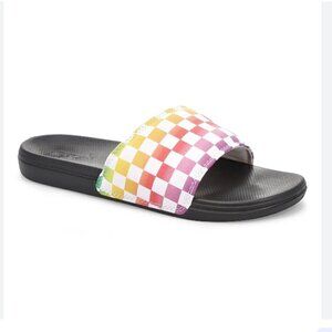 VGC Vans Range Slide-On Slide Sandals - Multi/Black - Size 4